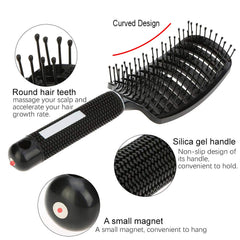 Eyxformula cepillo-curvado-ergonomico, agarre cómodo para peinados suaves