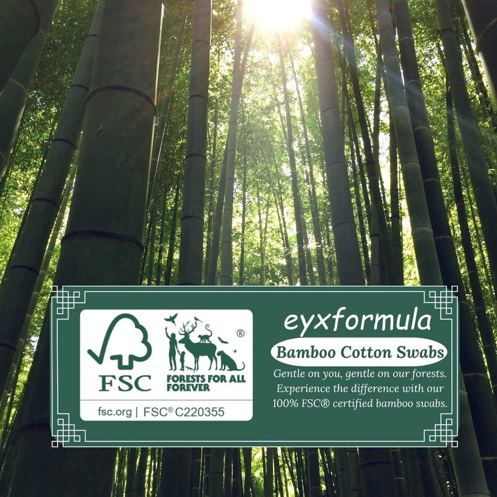 Eyxformula punta de algodón densa en hisopos de 6 pulgadas para aplicación precisa.