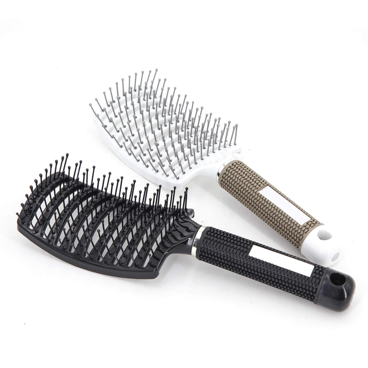 Eyxformula par-de-cepillos-curvados-ventilados, desenredo suave para cabello abundante
