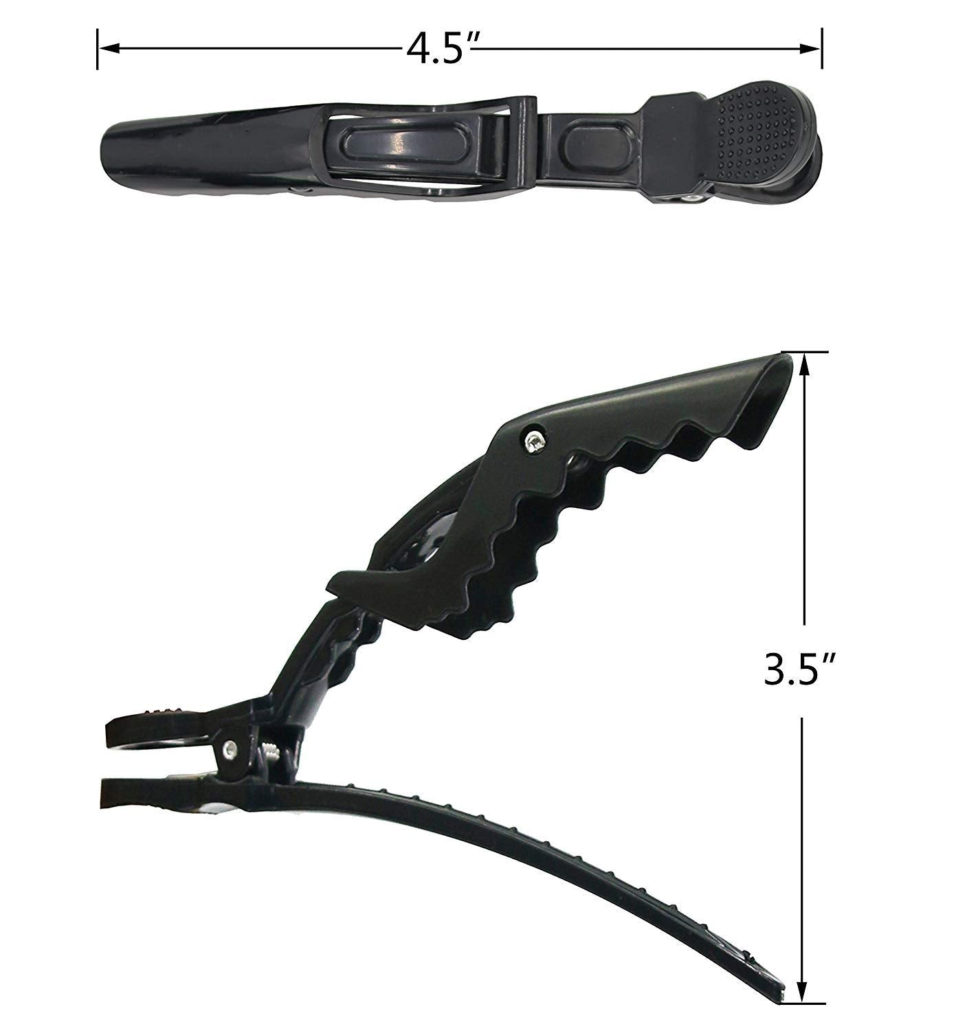 Pinzas F-BBKO de dientes anchos para mechones grandes sin resbalar.