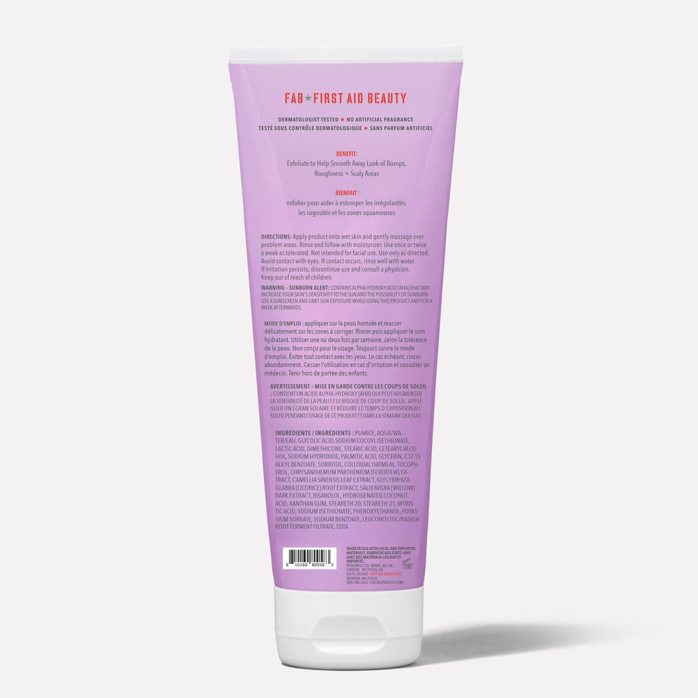 FAB prueba segura para piel delicada al usar exfoliante