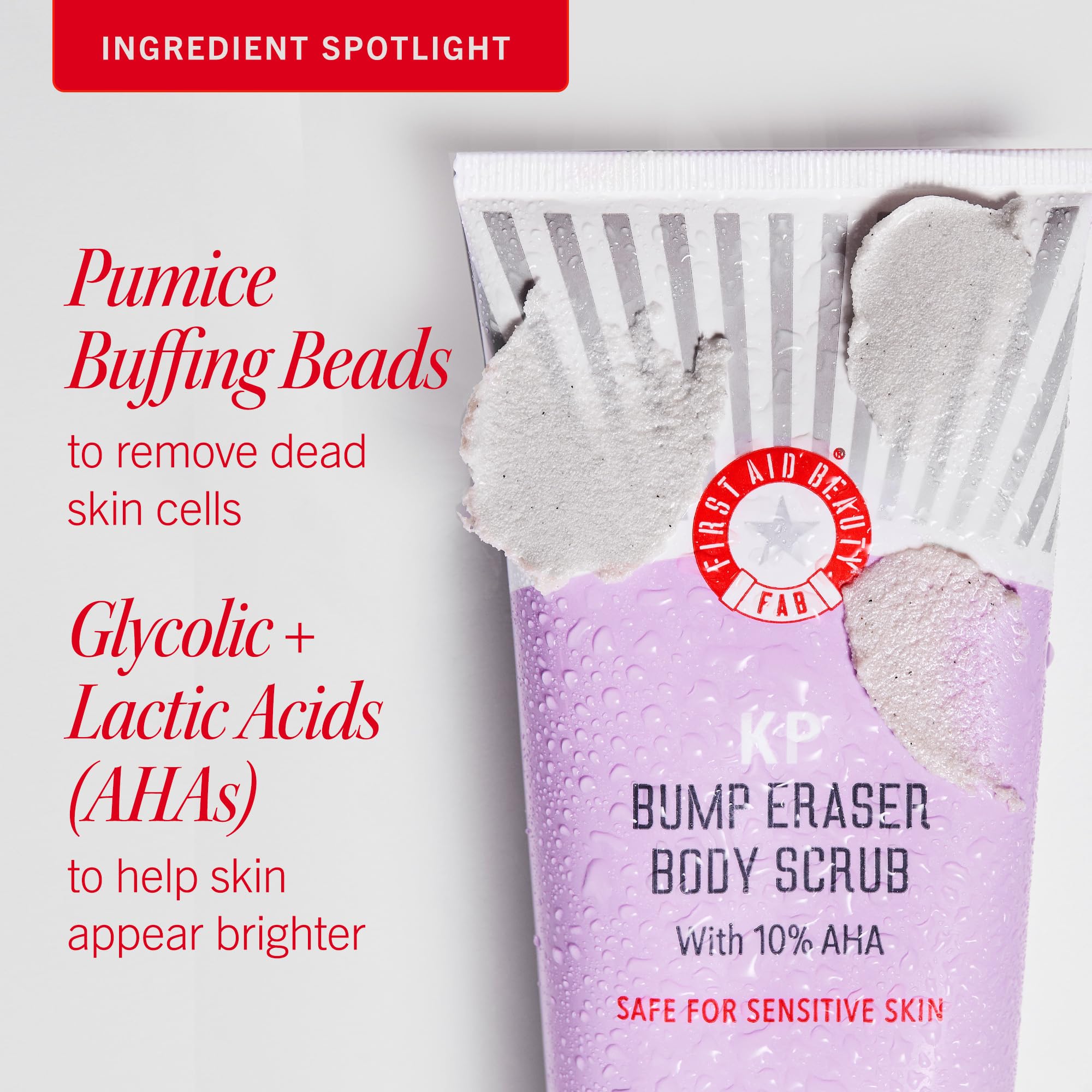 FAB textura de granulos exfoliante corporal para remover aspereza