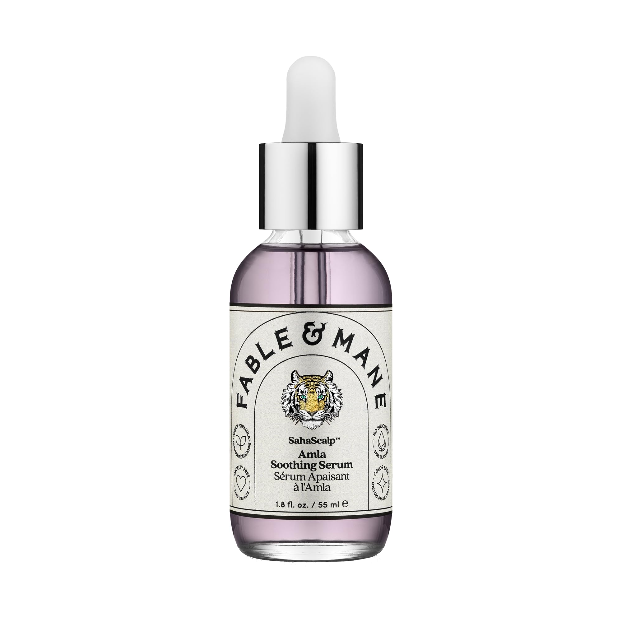 Fable & Mane Amla Serum en botella, purifica el cuero cabelludo y prepara el lavado
