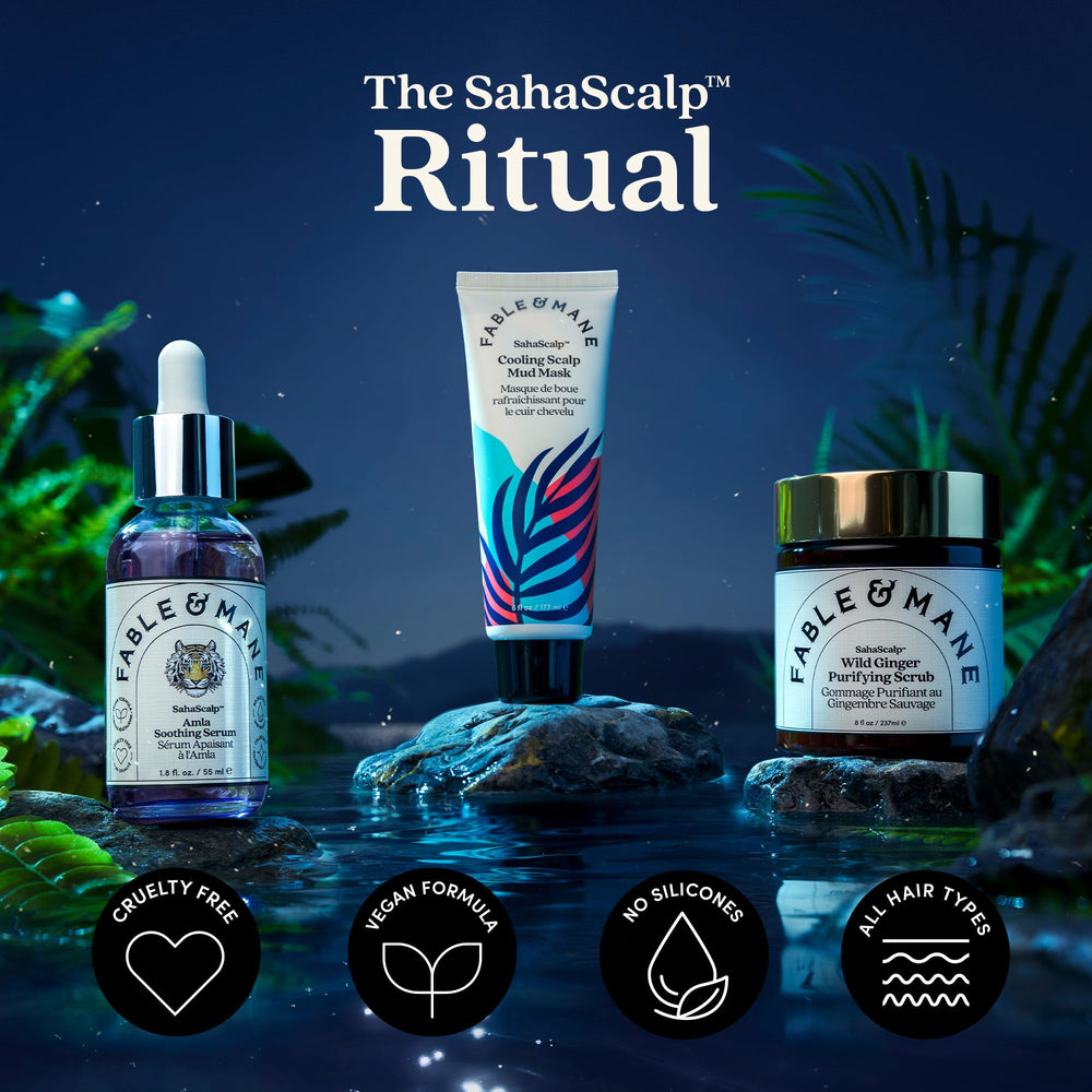 Fable & Mane Amla Serum, uso pre-lavado para limpieza detox suave