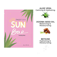 FACETORY SUN BAE mascarilla hidratante en textura suave para la piel