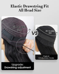 Peluca FACMOOD con densidad 200% para un look abundante y duradero.