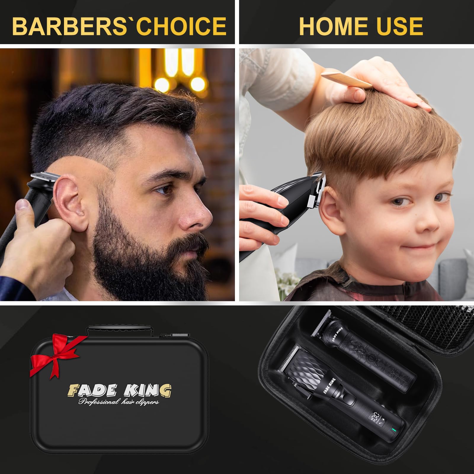 FADEKING maletín de viaje y bata de barbería para transporte seguro