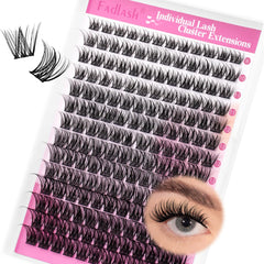 Pestañas FADLASH: conjuntos curvatura D 8–16 mm para un look suave