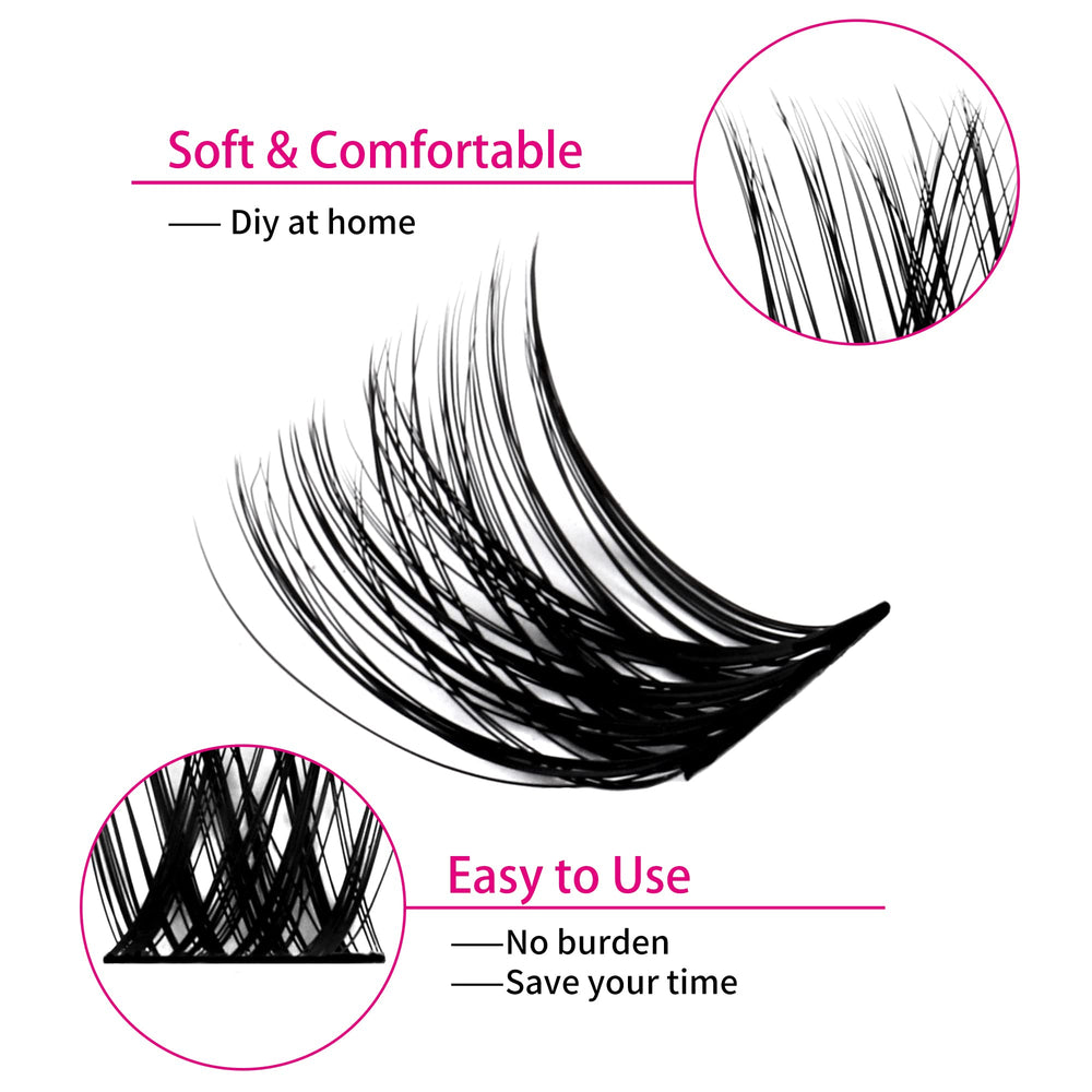 Soft, lightweight FADLASH fibers keep lashes comfortable all day.