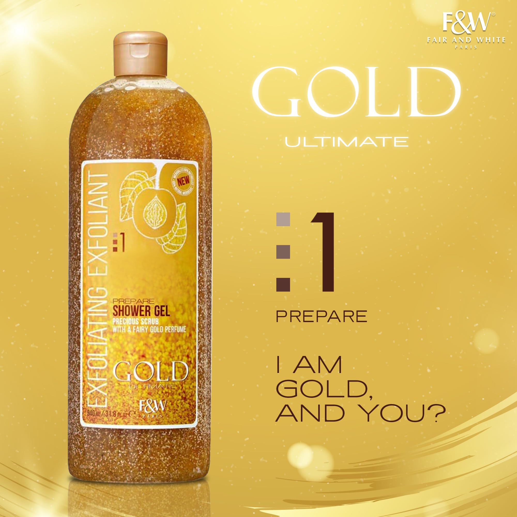 FAIR & WHITE Gold Precious polvo de semillas de albaricoque exfoliante
