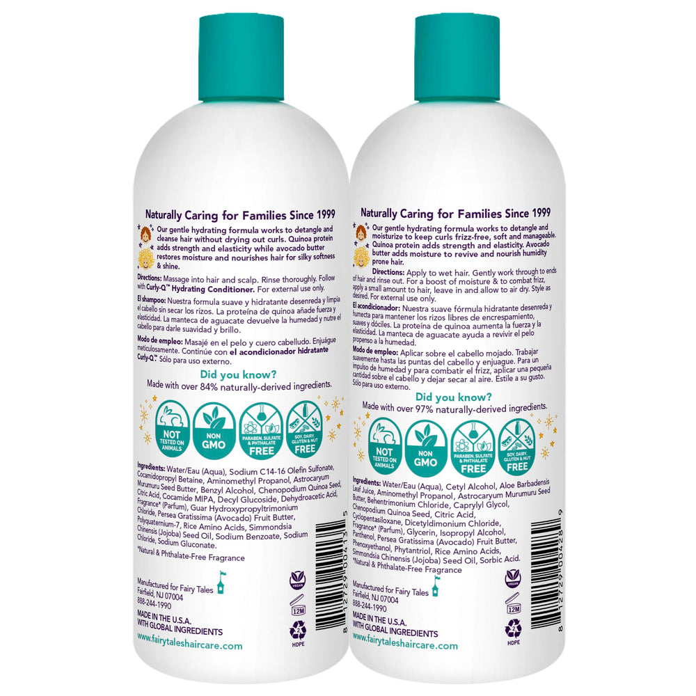 Acondicionador Fairy Tales Curly-Q en botella facilita el desenredo