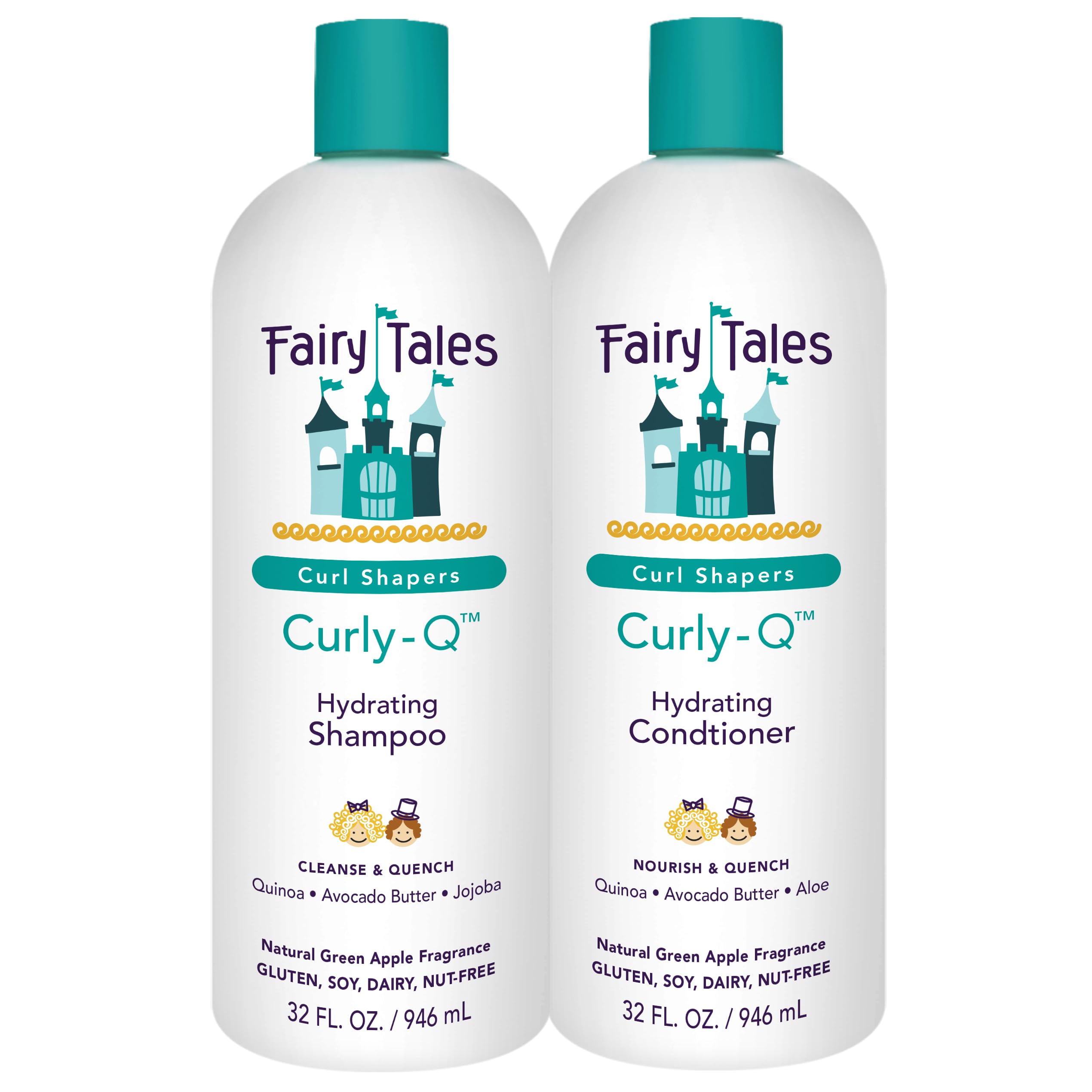 Champú Fairy Tales Curly-Q en botella cuida rizos infantiles y aporta hidratación