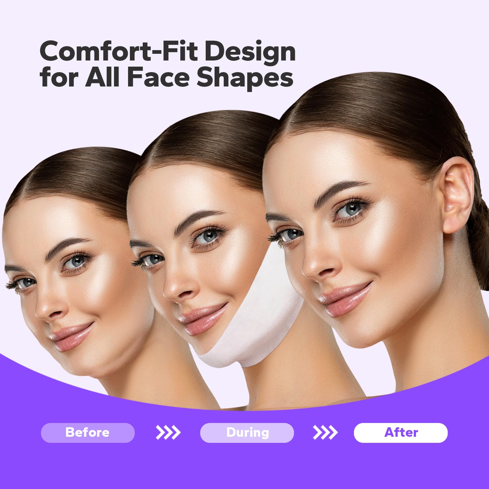 Comfort-fit fabric stretches to fit various face shapes securely.