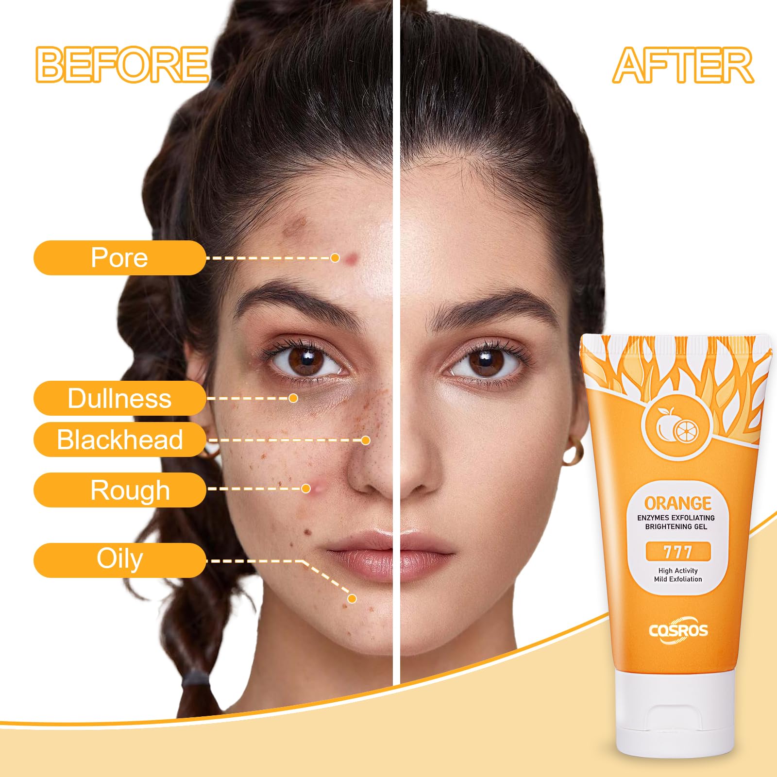 FAIRYTALESPACE aroma cítrico naranja: experiencia refrescante durante la exfoliación.