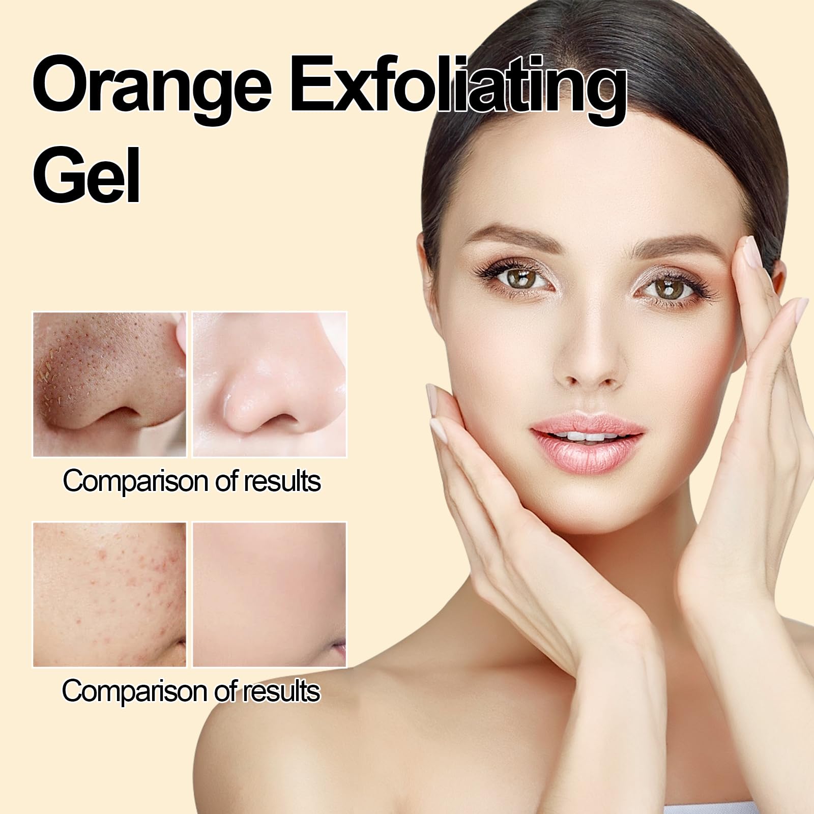 FAIRYTALESPACE gel exfoliante naranja con textura gel fresca y ligera.