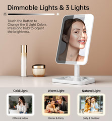 Famihomii Espejo con giro de 360 grados para ver rostro completo.