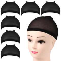 Gorra para peluca Fandamei de nailón negro, ajuste cómodo.