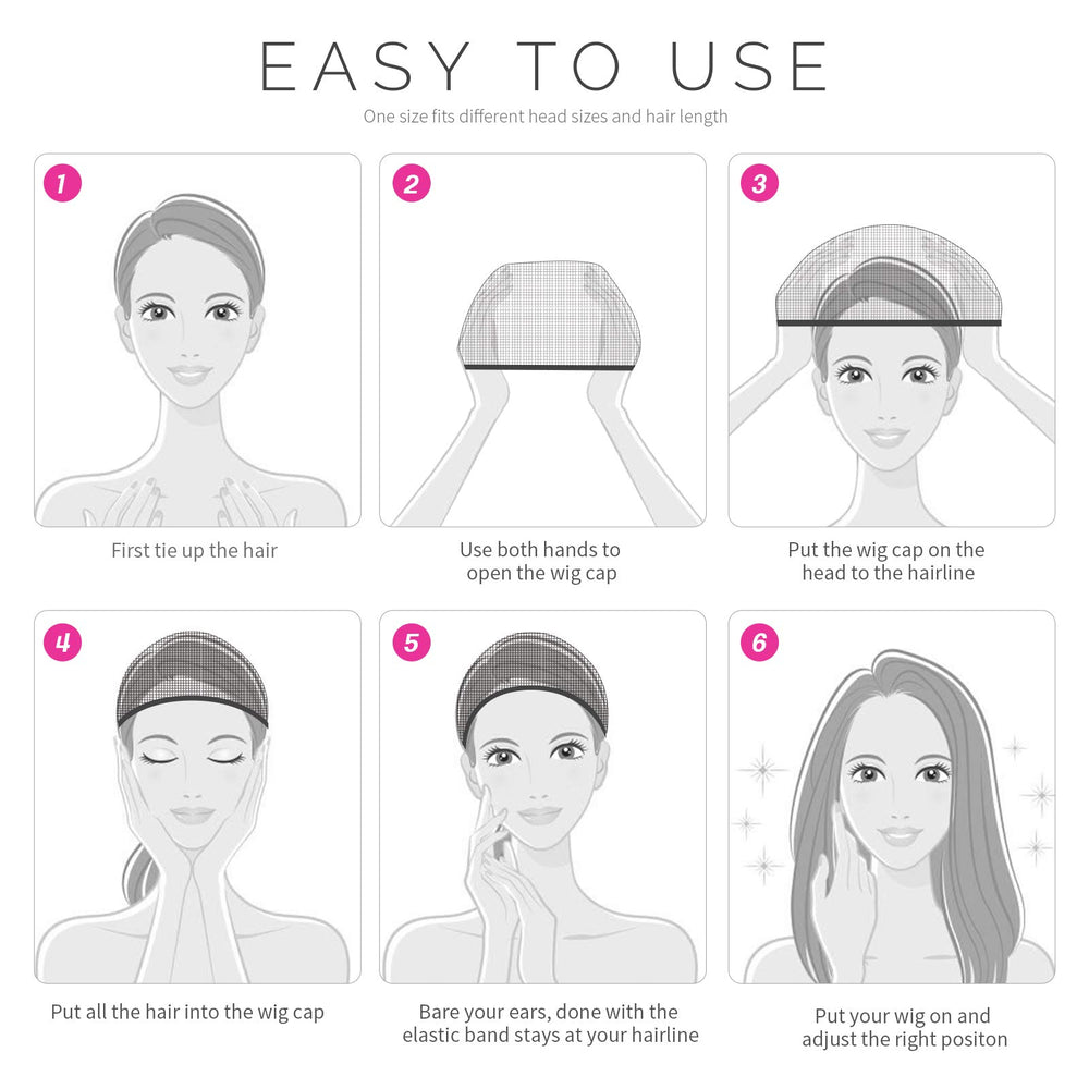 Gorro elástico Fandamei para cabello largo, mantiene todo en su lugar.