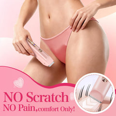 FANKRUAI Bikini Trimmer pink in-hand use for precise trimming