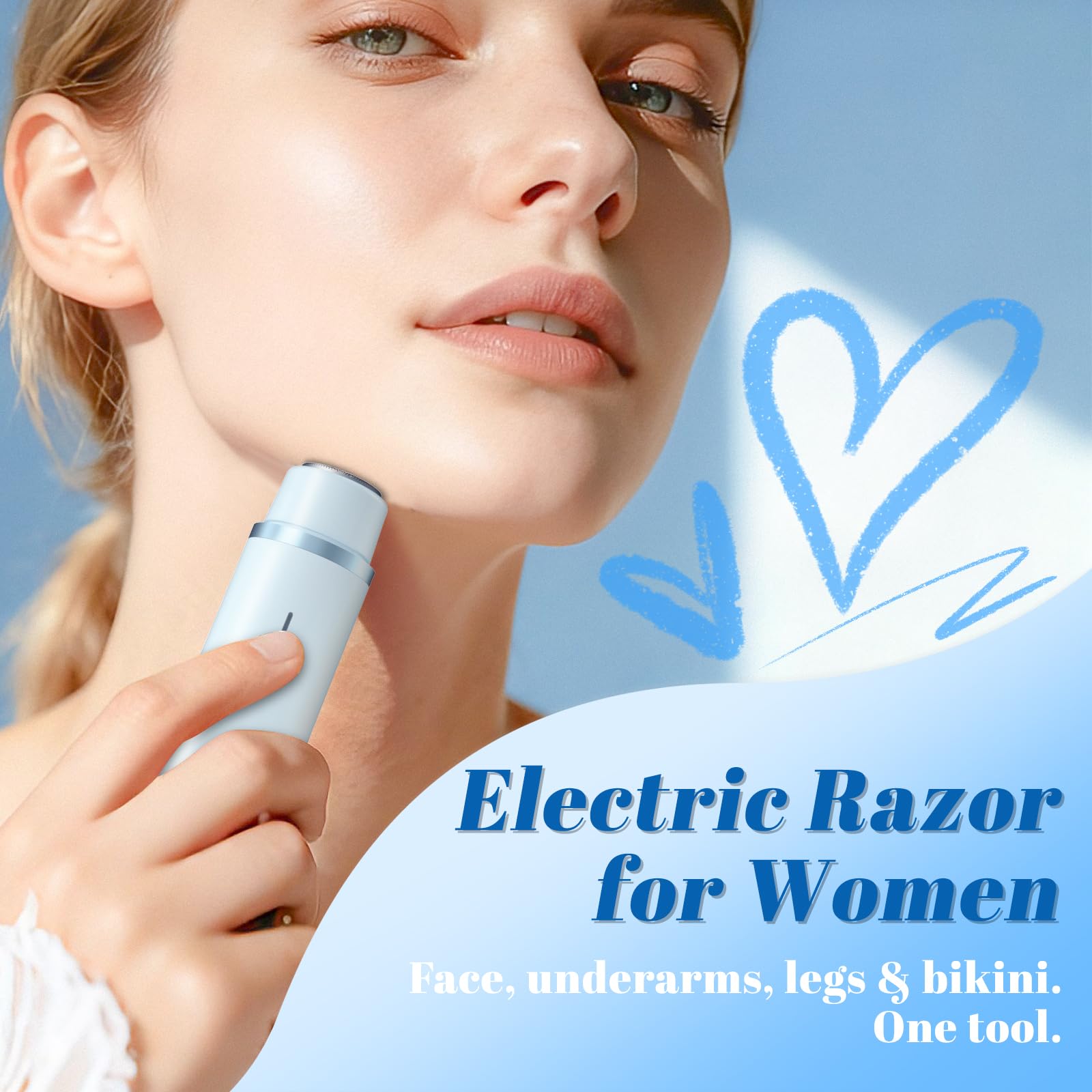 Fanovae Bikini Trimmer con cable USB-C para carga rápida.