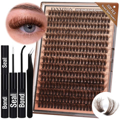 FANXITON conjunto pestañas marrones 320p para look natural diario
