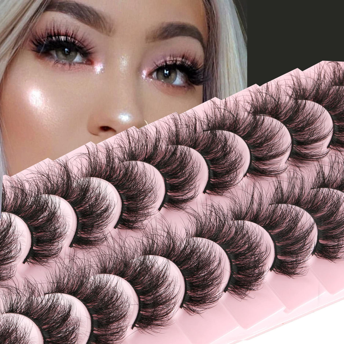 FANXITON pestañas mink dramatic 19mm empaque: look intenso y duradero
