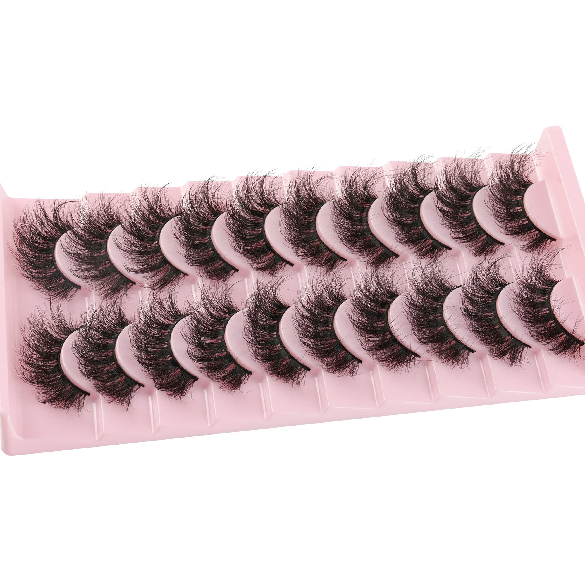 FANXITON pestañas mink efecto wispy para rozado suave y elegante