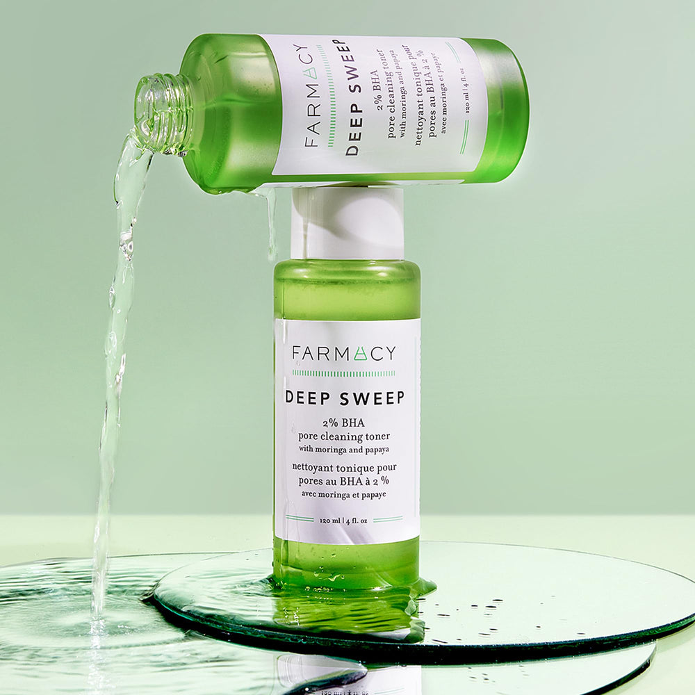 Exfoliante líquido de Farmacy para poros, mejora la textura de la piel.