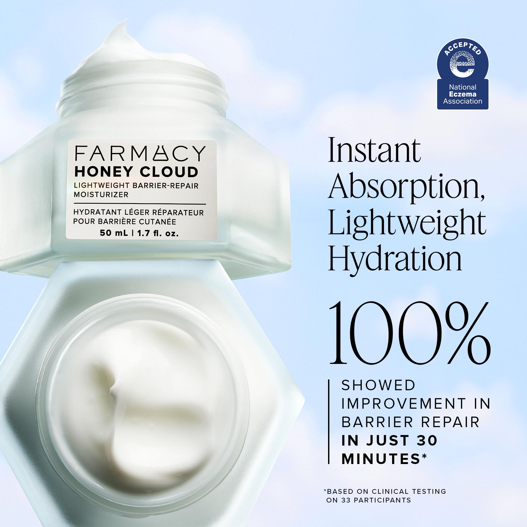 Farmacy Honey Cloud textura nube que se siente ligera.