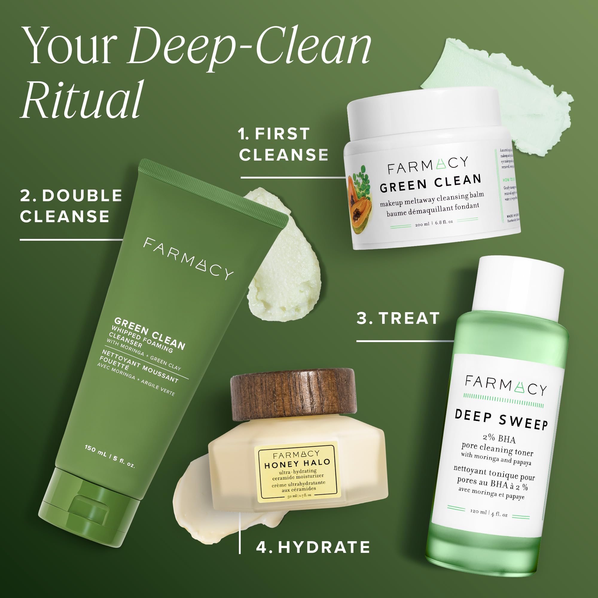Farmacy texture moussante visage, mousse légère et agréable.