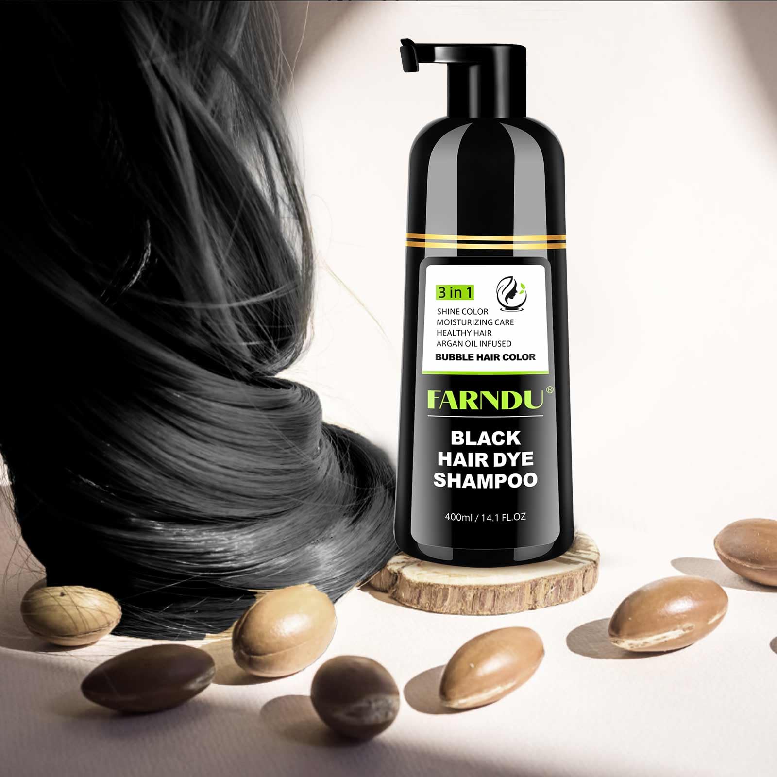 Frente del envase Farndu: marca y producto en exhibición