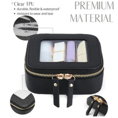 FASAOH funda maquillaje saffiano PU aspecto premium y duradero