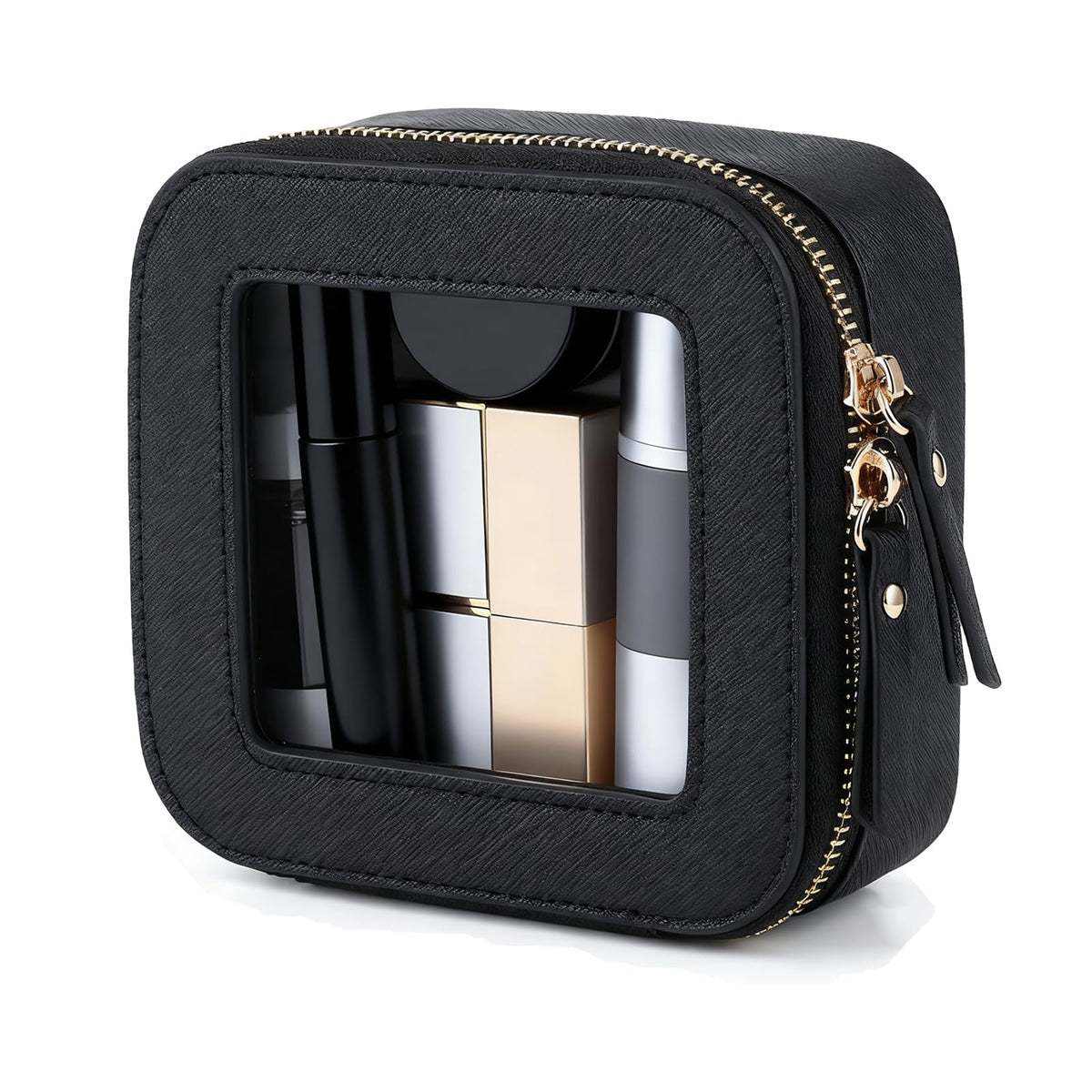 Bolsa FASAOH transparente para maquillaje, ideal para ver productos al instante en viajes