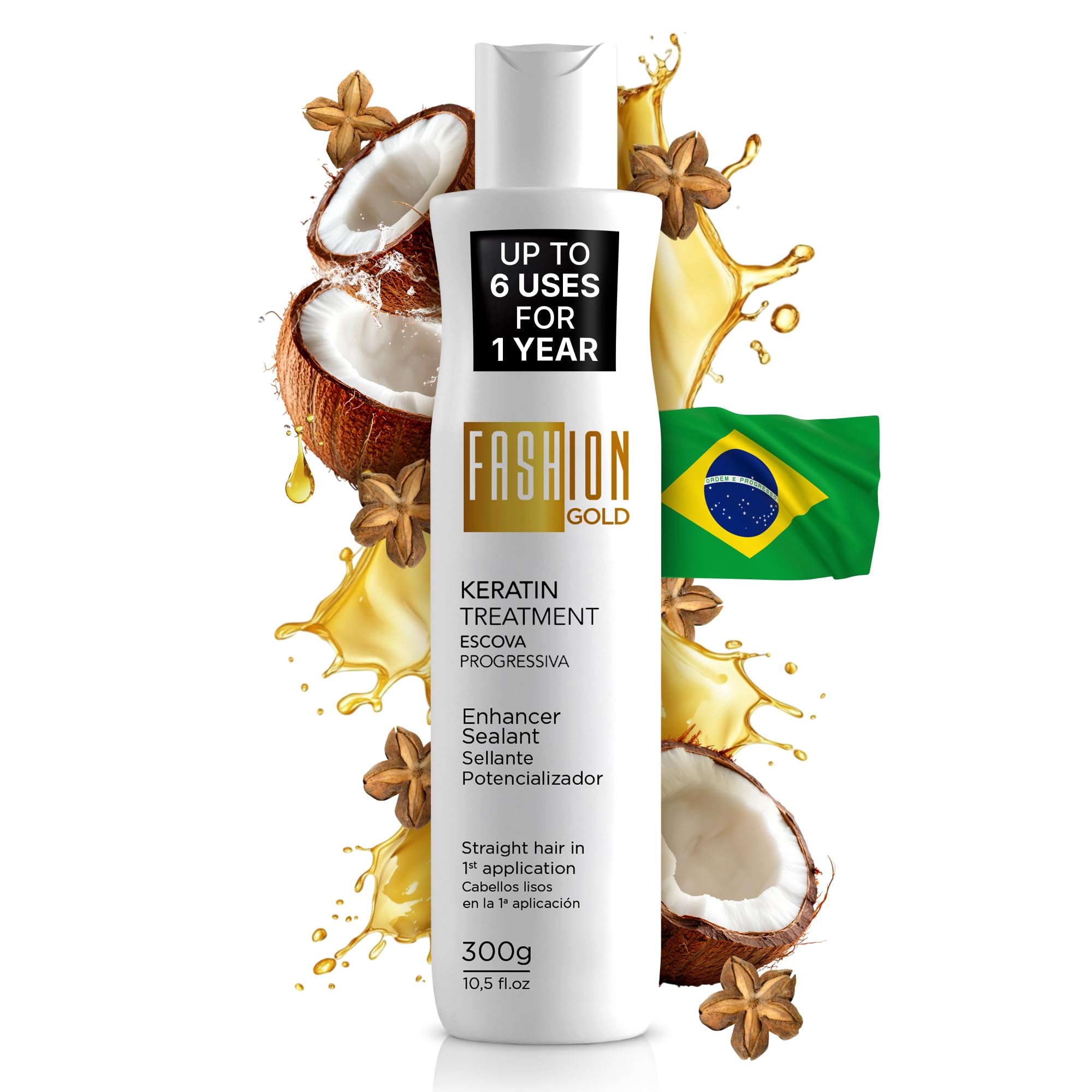 Fashion Gold Keratina: botella para aplicar en casa y alisar.