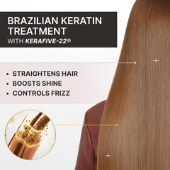 Cabello sedoso tras tratamiento con Fashion Gold Keratina