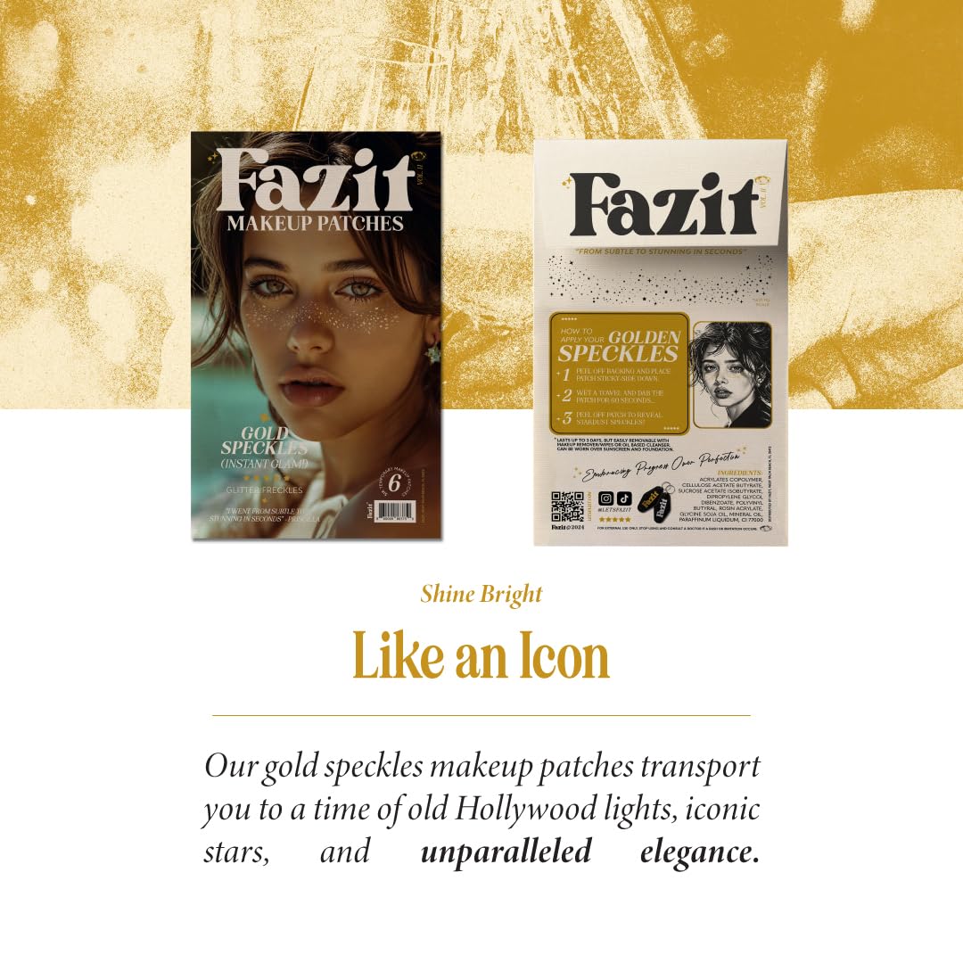 Parches Fazit para maquillaje facial con brillo.