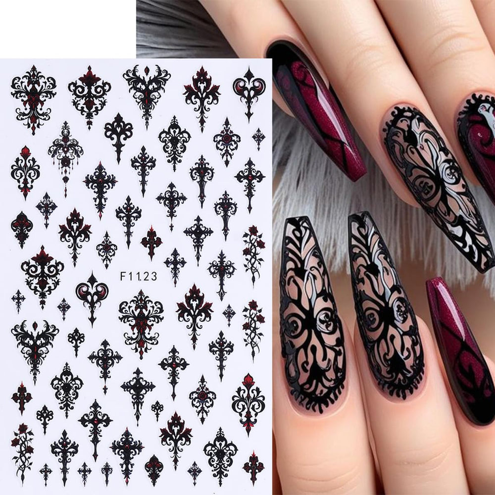 FBABFBUO calcomanias uñas Halloween 3D con calabazas para un estilo único.