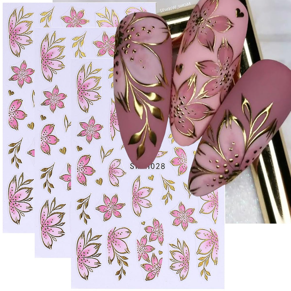 Conjunto FBABFBUO de diseños primavera-verano para uñas llamativas