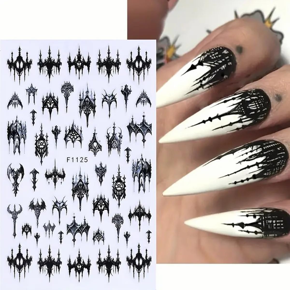 FBABFBUO diseños uñas Halloween 3D con hojas de arce para efecto otoñal.