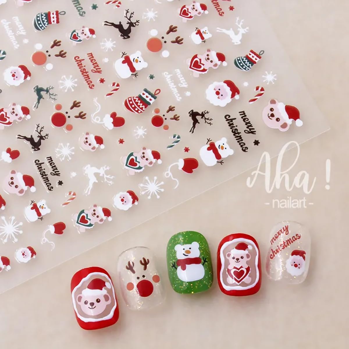 FBABFBUO copo nieve para uñas, añade brillo navideño