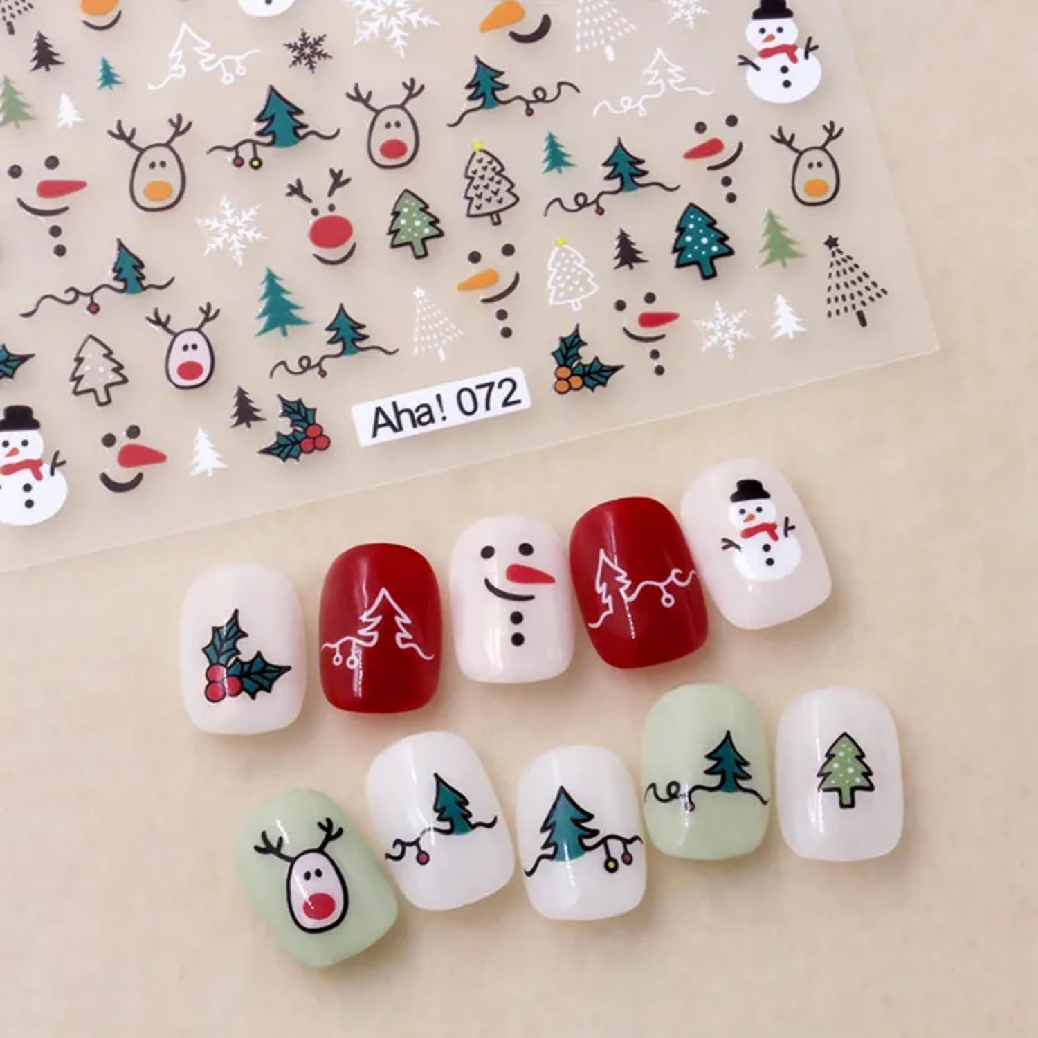 FBABFBUO muñeco nieve para uñas, ideal para decoraciones festivas