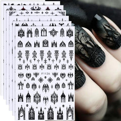 FBABFBUO estampas uñas Halloween 3D, arañas, para un diseño festivo y duradero.