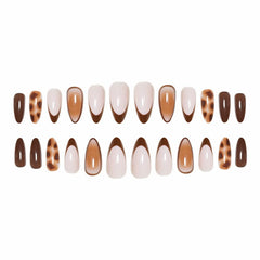 FBABFBUO kit uñas postizas 24 piezas con tiras adhesivas.