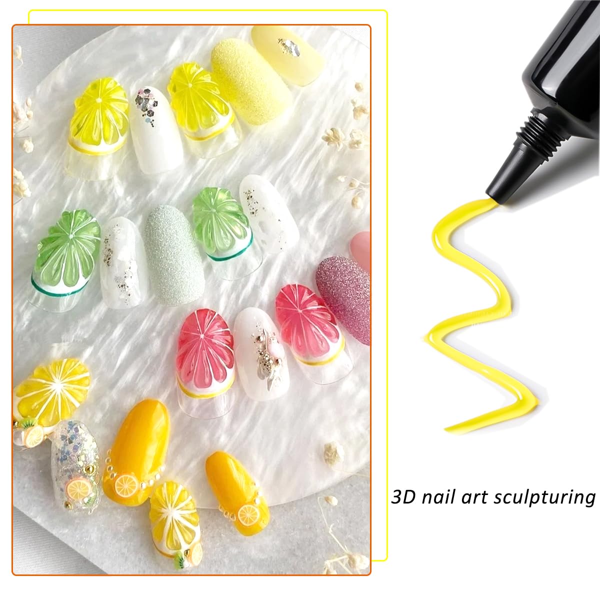 Fcozpjk gel dibujos neon, colores vibrantes para diseños veraniegos.