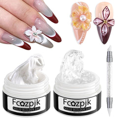 Gel Builder Fcozpjk Uñas Pearladas, acabado iridiscente para uñas elegantes