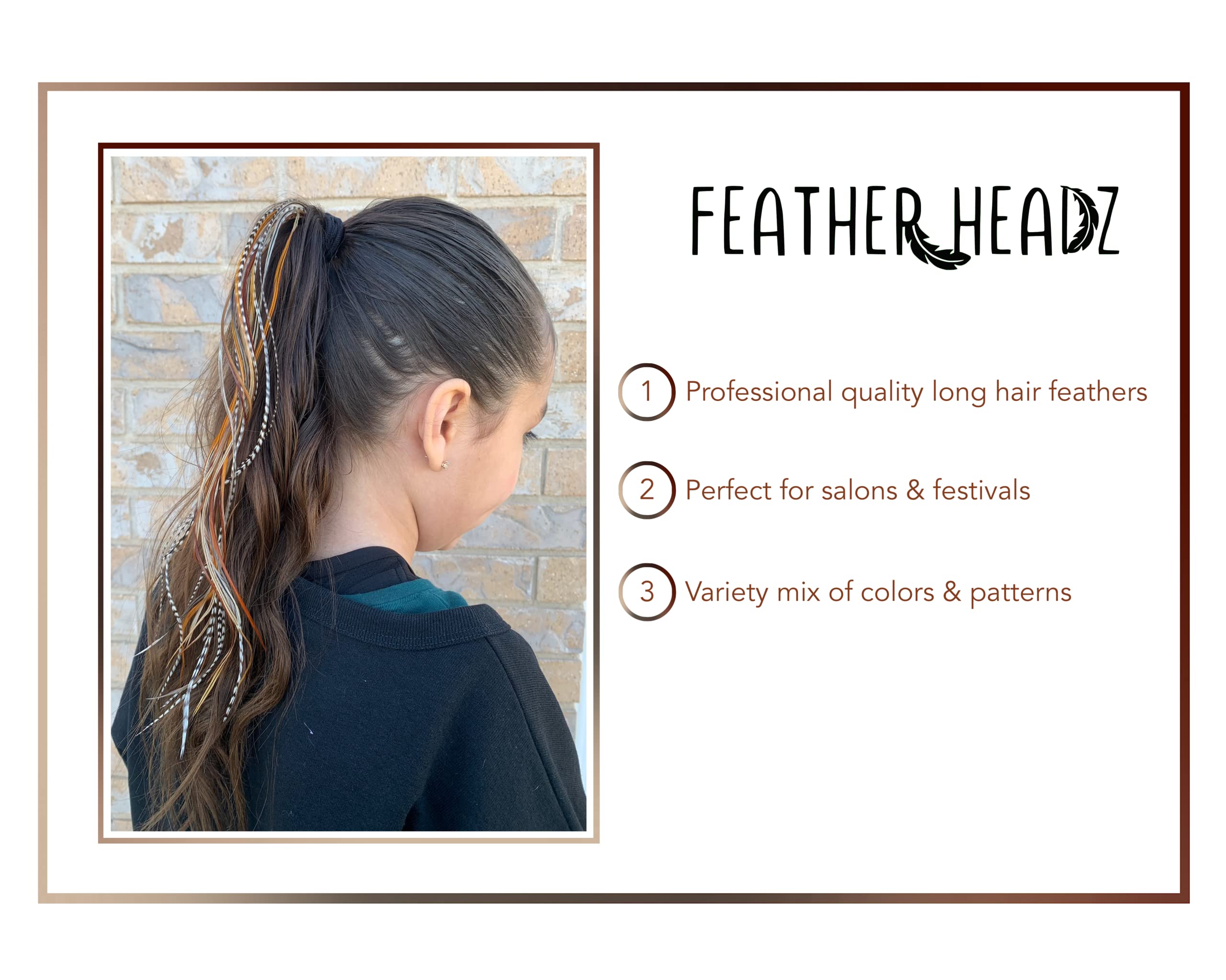 Longitud de 7 a 12 pulgadas Feather Headz para cambios versátiles.
