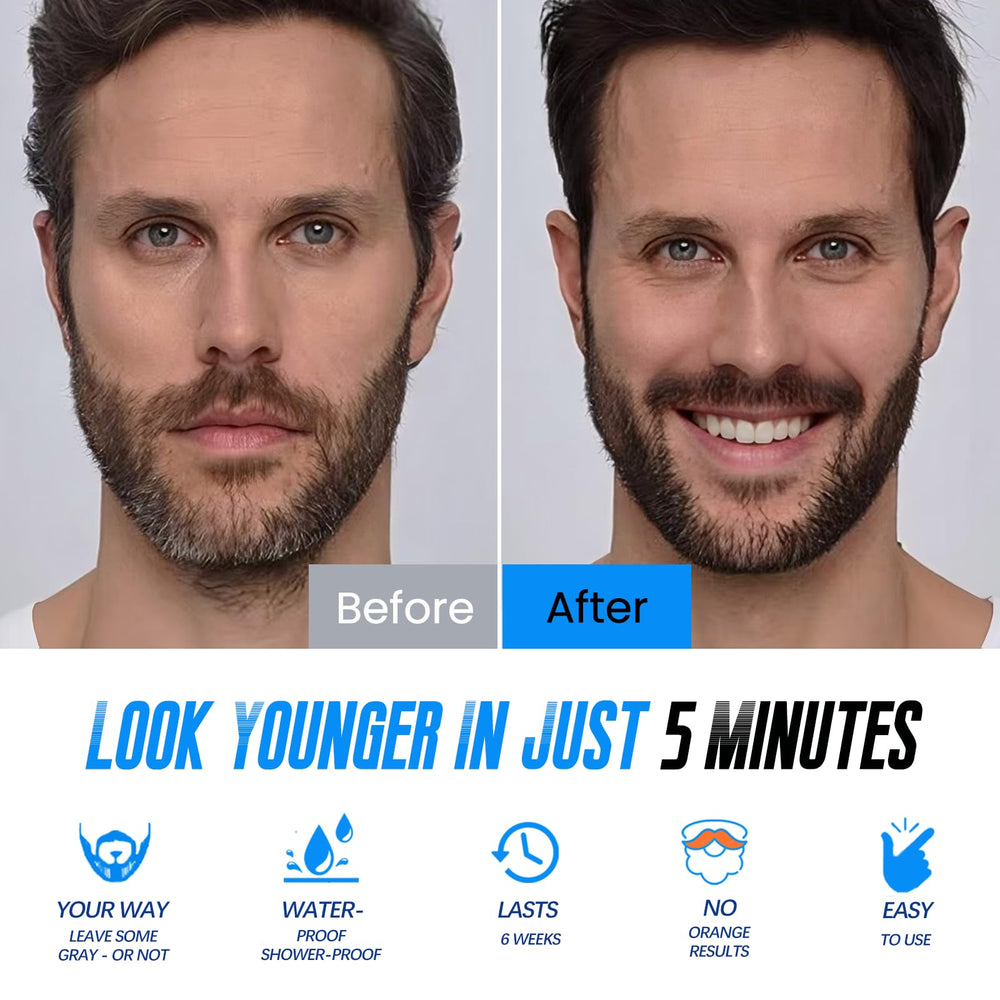 Fedulili Barba color negro rápido en 5 minutos