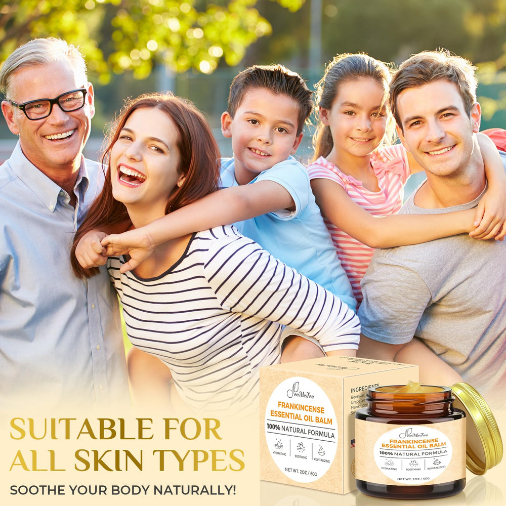 FeeMeFee Frankincense Balm aroma conveys earthy, relaxing spa-like scent.