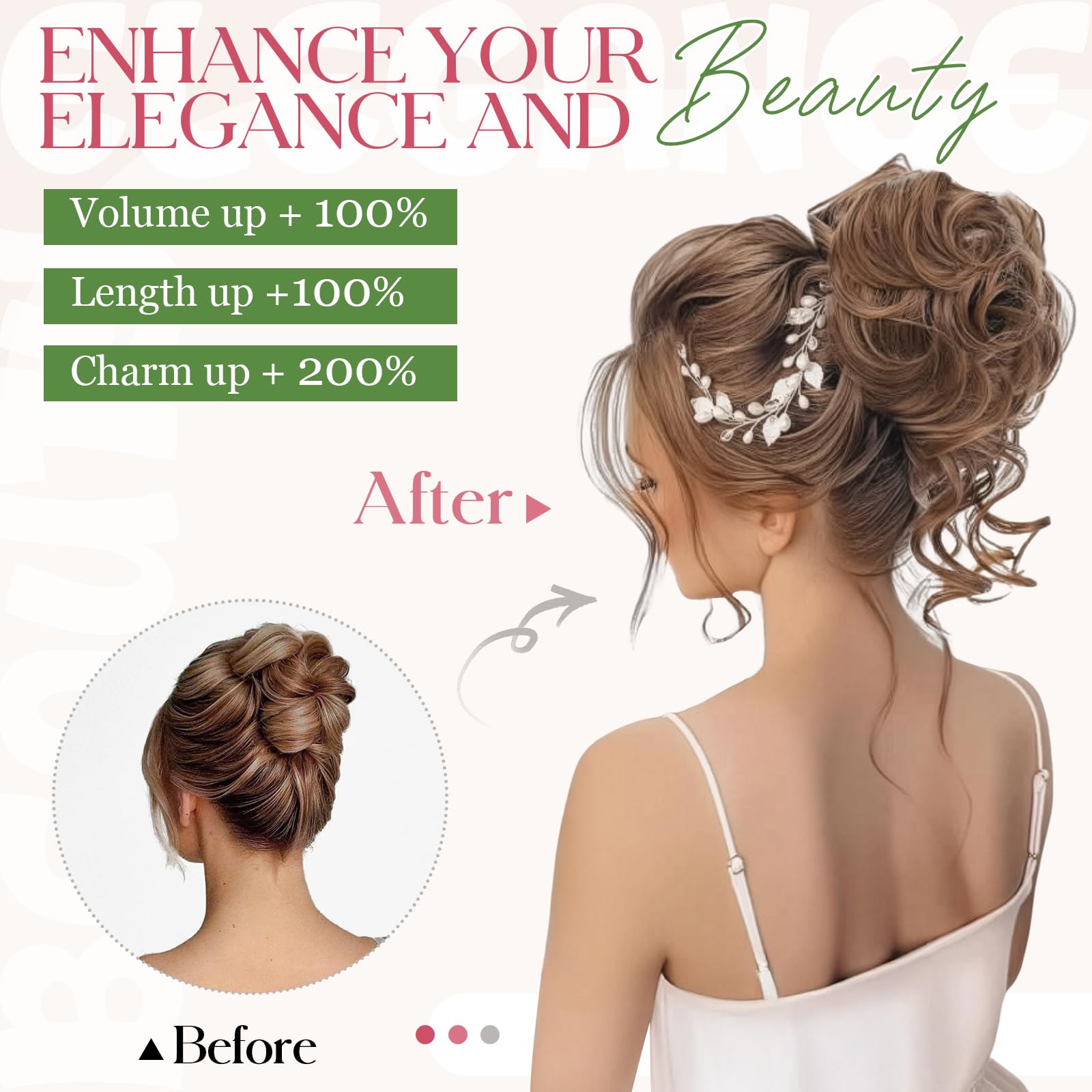 FeidyLong extensión de pelo para ponytail, estilo versátil para eventos.