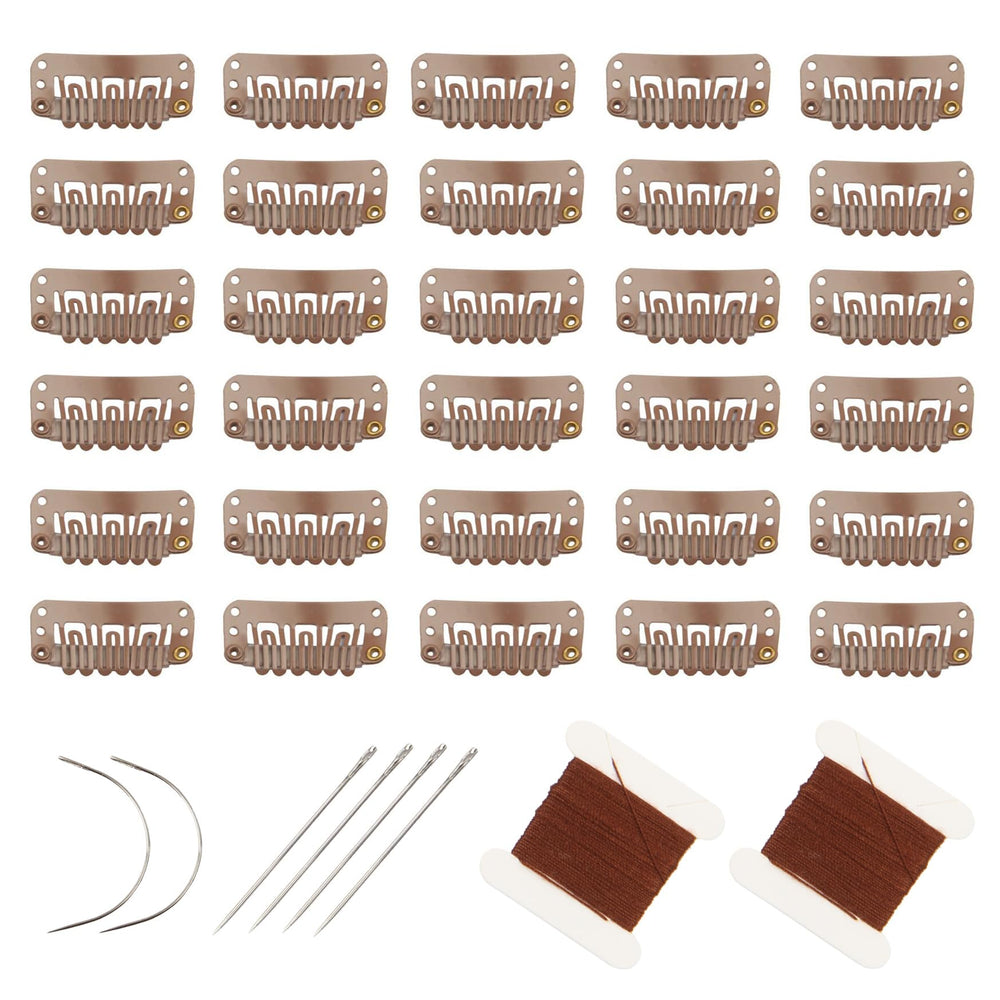 FeiHong clips U de acero inoxidable para extensiones, fijación duradera